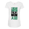 i wear green for my mom liver cancer awareness Maternity Scoop Neck T-shirt