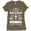 I Am One Blessed Momma Ladies Fitted T-Shirt