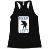 keep left shark Racerback Tank