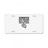 Zombies Eat Brains Dont Worry You Are Safe License Plate
