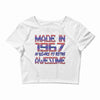 made in 1967 50 years of being awesome Crop Top