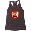 route 66 sign distressed, ideal birthday gift or present Racerback Tank