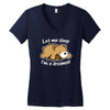 dreamer bear Women's V-Neck T-Shirt