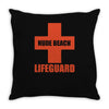 nude beach   lifeguard Throw Pillow