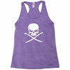 biker pirate skull bones swords Racerback Tank