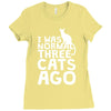 i was normal three cats ago lol funny cat Ladies Fitted T-Shirt