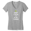 Keep Calm and Play Tennis Women's V-Neck T-Shirt