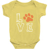 love paw rhinestud Baby Onesie