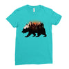 Bear Adventure With Rose Ladies Fitted T-Shirt