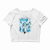 blue vectorfunk Crop Top