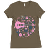 pop heart Ladies Fitted T-Shirt