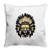 native american chief bear Throw Pillow