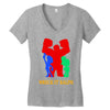 wreck it ralph silhouette Women's V-Neck T-Shirt