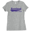scotland born and raised retro white &amp; navy international country Ladies Fitted T-Shirt