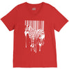 banksy street art zebra bar code V-Neck Tee