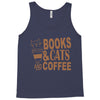 books and cats and coffee Tank Top