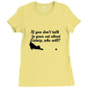 kitten kitty talk to your cat about catnip gifts for dad Ladies Fitted T-Shirt