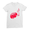 joint smoking brain Ladies Fitted T-Shirt