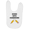 down with homework Baby Bibs