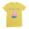 peppa pig brother pig Ladies Fitted T-Shirt