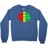 rasta skull and crossbones reggae dub club rave Crewneck Sweatshirt