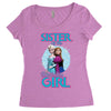 sister of the birthday girl Women's Triblend Scoop T-shirt
