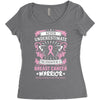 Never Underestimate The Strength Of A Breast Cancer Warrior Women's Triblend Scoop T-shirt