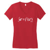 sex = fun sex equals fun Women's V-Neck T-Shirt