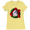 christmas wreath bluebie bust by bluekazenate Ladies Fitted T-Shirt