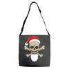 santa skull and crossbones Adjustable Strap Totes