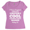 i never imagined i would be a super cool carcinoid cancer warrior kill Women's Triblend Scoop T-shirt