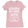 Dear Auntie, Thanks For Being My Aunt Ladies Fitted T-Shirt