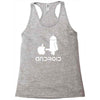 android robot spoof Racerback Tank