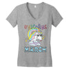 unicorns are born in march cute unicorn Women's V-Neck T-Shirt
