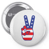 Peace Sign Hand Pin-back button