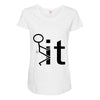 fk it funny college party Maternity Scoop Neck T-shirt