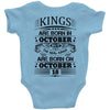Real Kings Are Born On October 18 Baby Onesie