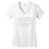 wicked smart smaht Women's V-Neck T-Shirt