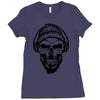 hipter skull Ladies Fitted T-Shirt