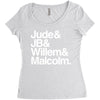 a litle life book white logo Women's Triblend Scoop T-shirt