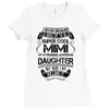 Super Cool Mimi Of A Freaking Awesome Daughter Ladies Fitted T-Shirt