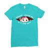 July Peeking Out Baby Girl Ladies Fitted T-Shirt