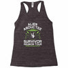 alien abductee survivor tour ufo nerd geek comic funny Racerback Tank