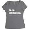 free contraditions Women's Triblend Scoop T-shirt