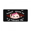 February Peeking Out Asian Baby Girl License Plate
