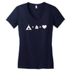 camping love Women's V-Neck T-Shirt