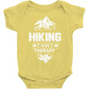 hiking is my therapy! Baby Bodysuit