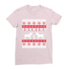 reindeer christmas ugly sweater Ladies Fitted T-Shirt