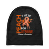 I Wear Peach For Uterine Cancer Awareness Baby Beanies