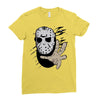hockey mask halloween Ladies Fitted T-Shirt